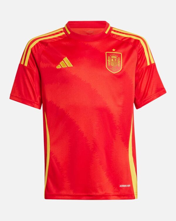 CAMISETA; JUEGO; OFICIAL; ESPAÑA; EURO 24; ADIDAS; ROJO; NIÑO