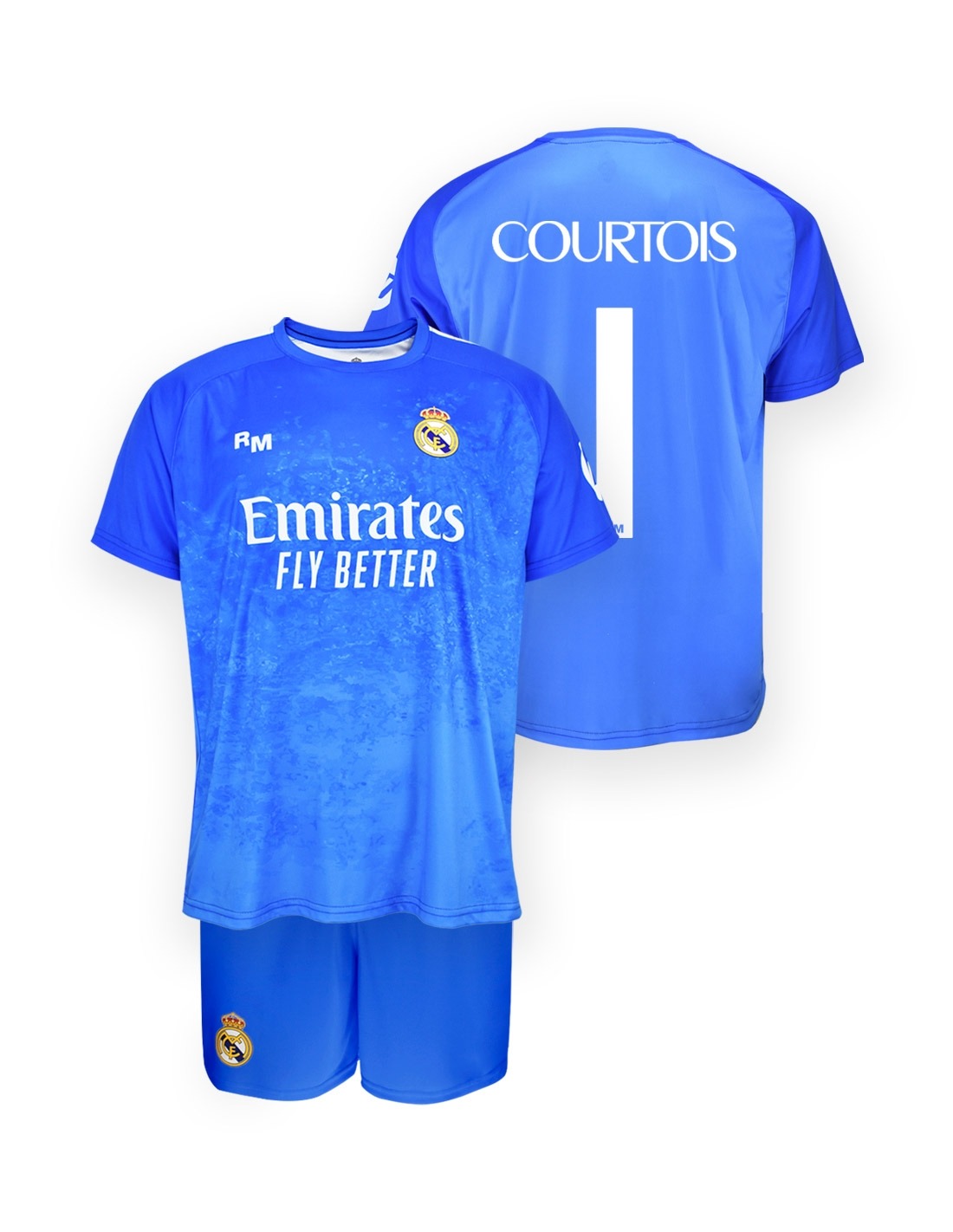 BOX REAL MADRID ( MARCA RM ) 1ªEQUIPACION COURTOIS +1 ( PRODUCTO OFICIAL )