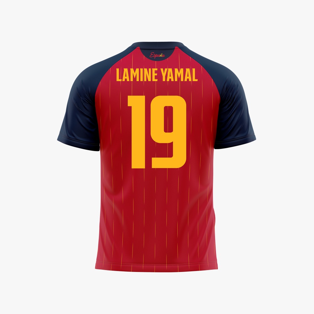 CAMISETA OFICIAL ESPAÑA 1ªEQUIPACION ( MARCA RFEF ) LAMINE YAMAL +19 ( PRODUCTO OFICIAL )