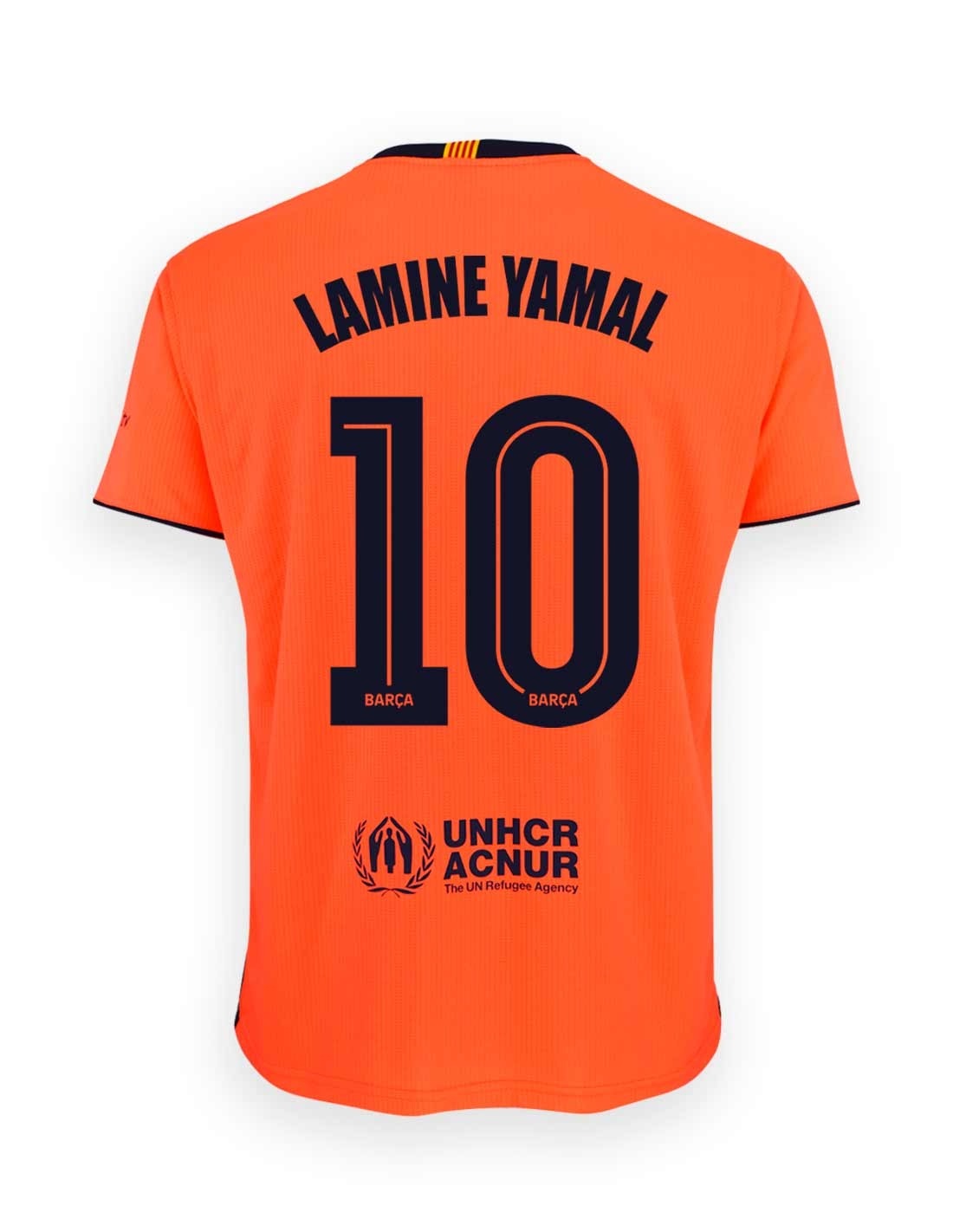 CAMISETA FC.BARCELONA ( MARCA BARCA ) 3ª EQUIPACION LAMINE YAMAL +10 ( PRODUCTO OFICIAL )