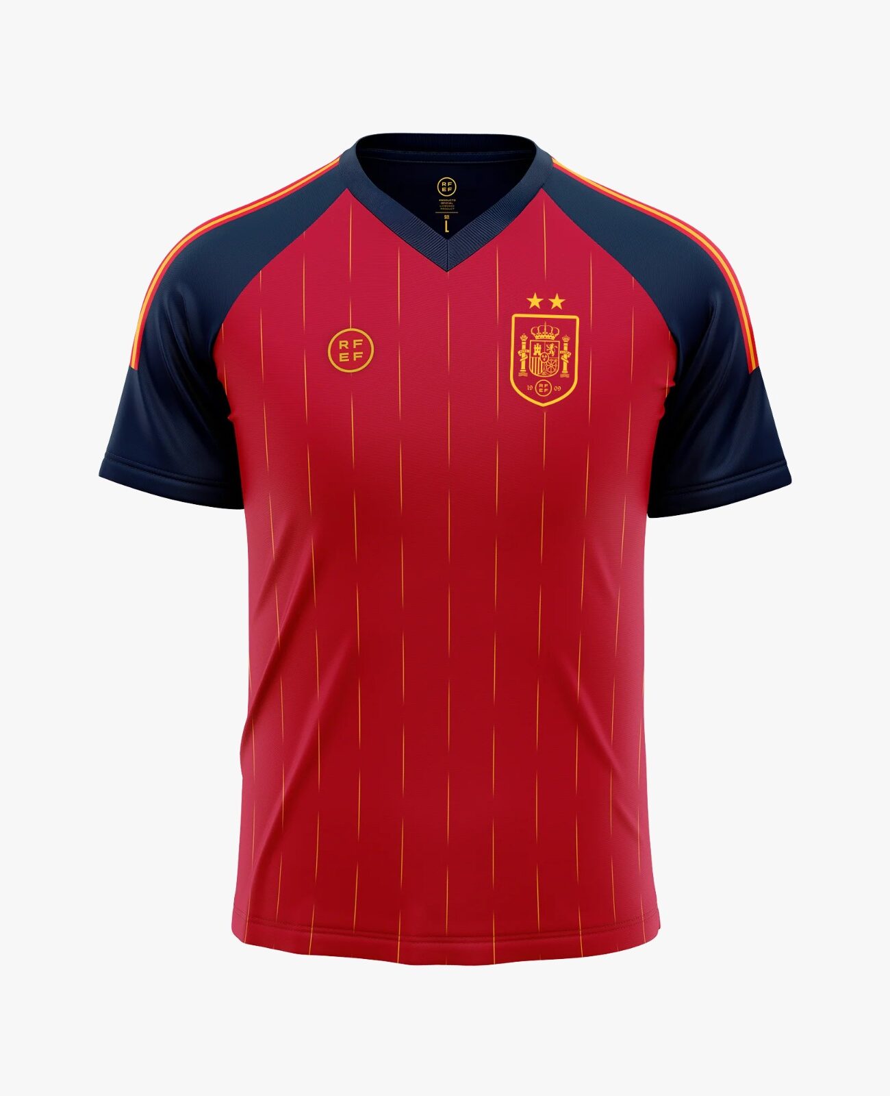 CAMISETA ESPAÑA 1ªEQUIPACION NIÑO 2 ESTRELLAS ( MARCA RFEF ) - PRODUCTO OFICIAL