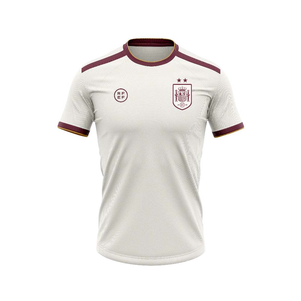 CAMISETA ESPAÑA 2ª EQUIPACION ( MARCA RFEF ) 2 ESTRELLAS - PRODUCTO OFICIAL -